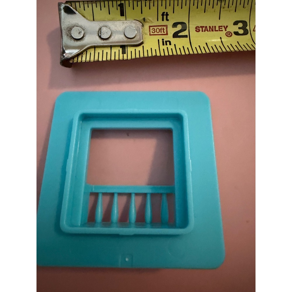 Vintage Barbie‎ Dream House Replacement Window Frame Balcony Teal Blue Plastic